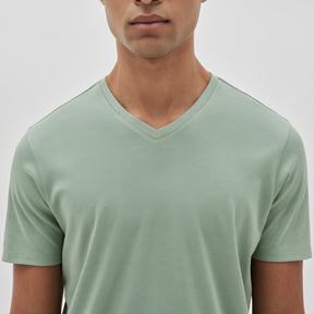 T-Shirt col v pour homme par Robert Barakett | 23336V/Georgia Baie Verte/Green Bay| Boutique Vvög, vêtements mode pour homme et femme