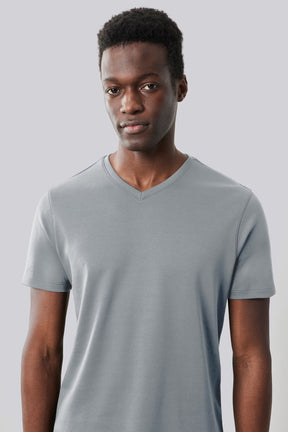 T-shirt à manches courtes pour homme par Robert Barakett | 23336V Georgia Gris | Boutique Vvög, vêtements mode pour homme et femme