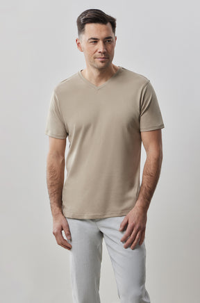 T-Shirt pour homme par Robert Barakett | Georgia 23336 Ficelle | Boutique Vvög, vêtements mode pour homme et femme