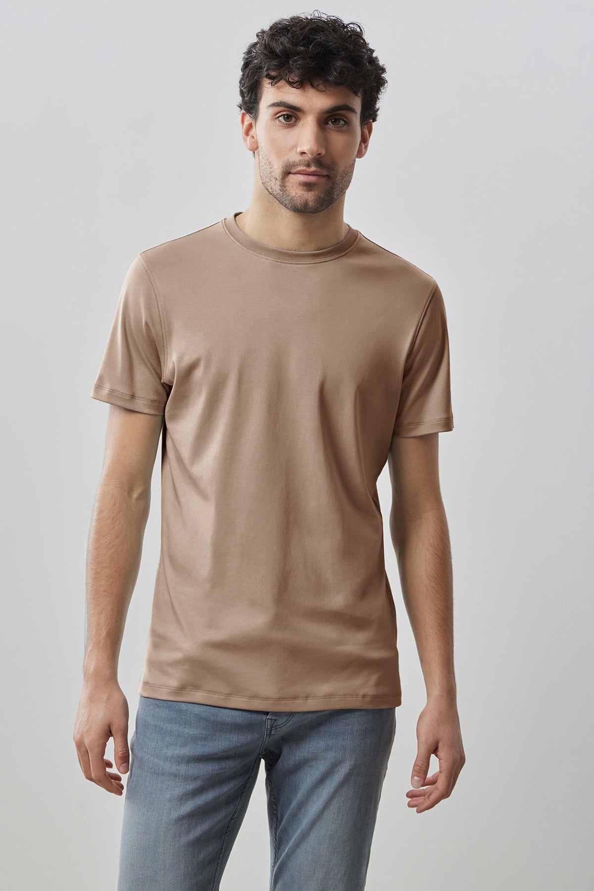 T-Shirt pour homme par Robert Barakett | Georgia 23336 Café | Boutique Vvög, vêtements mode pour homme et femme