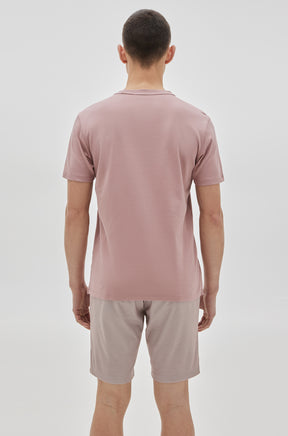 T-Shirt col rond pour homme par Robert Barakett | 23336/Georgia Corail/Coral| Boutique Vvög, vêtements mode pour homme et femme