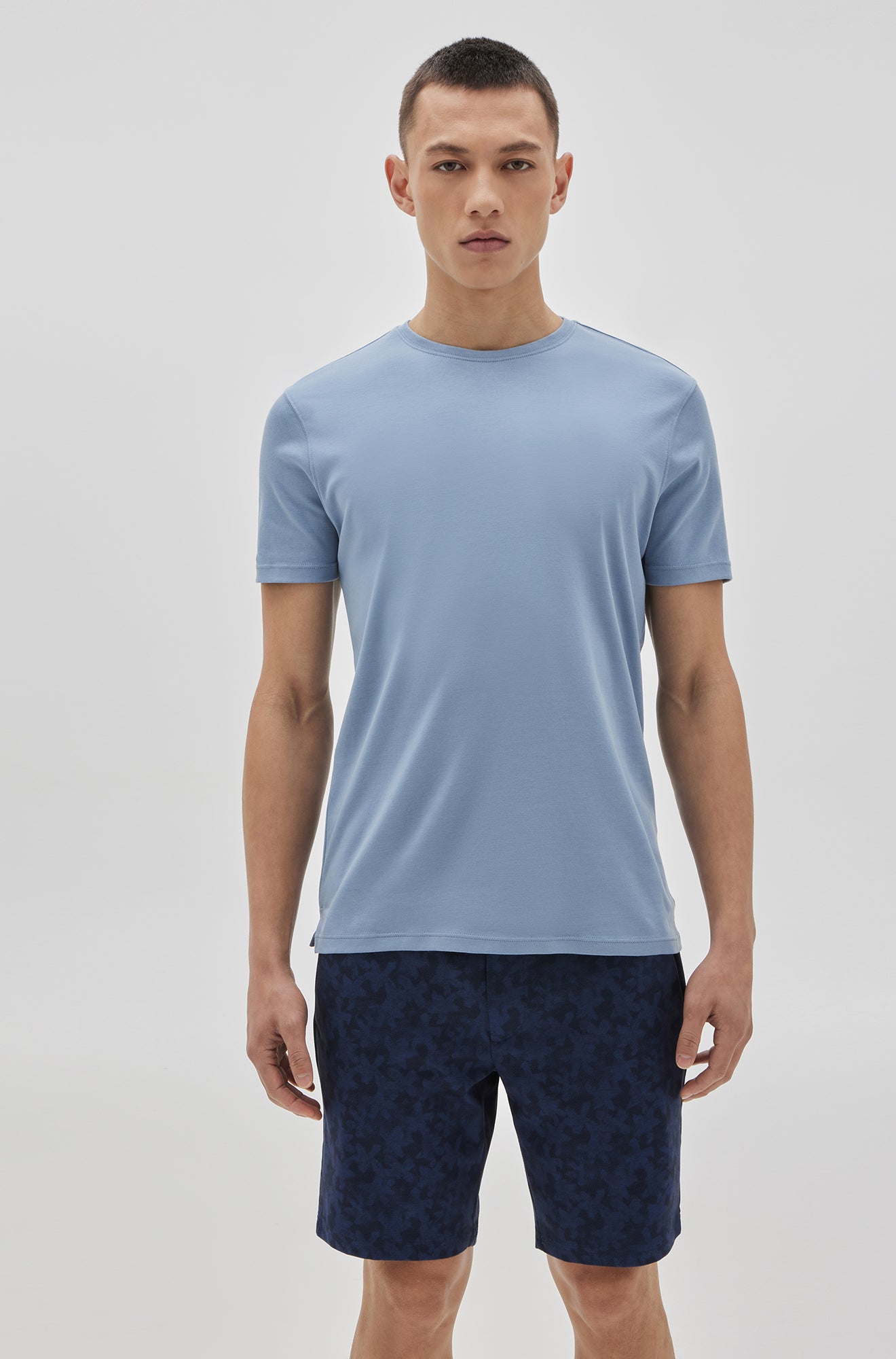 T-Shirt col rond pour homme par Robert Barakett | 23336/Georgia Bleu De Douvres/Dover Blue| Boutique Vvög, vêtements mode pour homme et femme