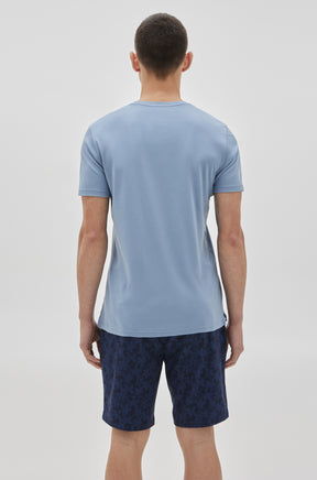 T-Shirt col rond pour homme par Robert Barakett | 23336/Georgia Bleu De Douvres/Dover Blue| Boutique Vvög, vêtements mode pour homme et femme