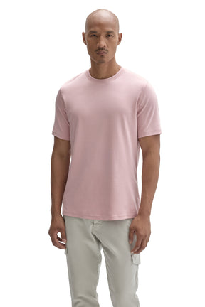 Robert Barakett men's light pink short sleeve crewneck T-Shirt with plain chest and straight hem, front view
