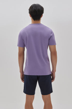T-Shirt col rond pour homme par Robert Barakett | 23336/Georgia Feuille De Lavande/Lavender Leaf| Boutique Vvög, vêtements mode pour homme et femme