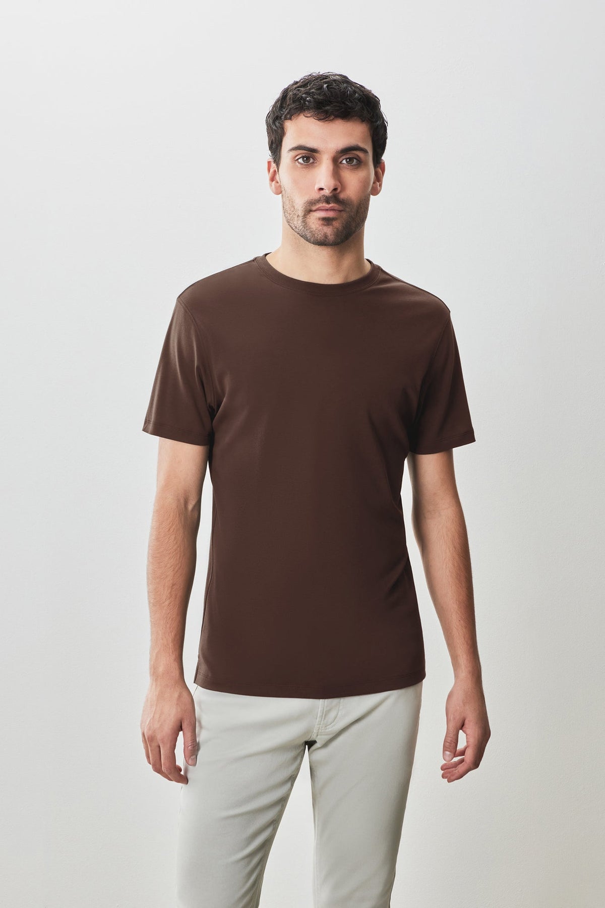 T-Shirt pour homme par Robert Barakett | Georgia 23336 Brun Rustique | Boutique Vvög, vêtements mode pour homme et femme