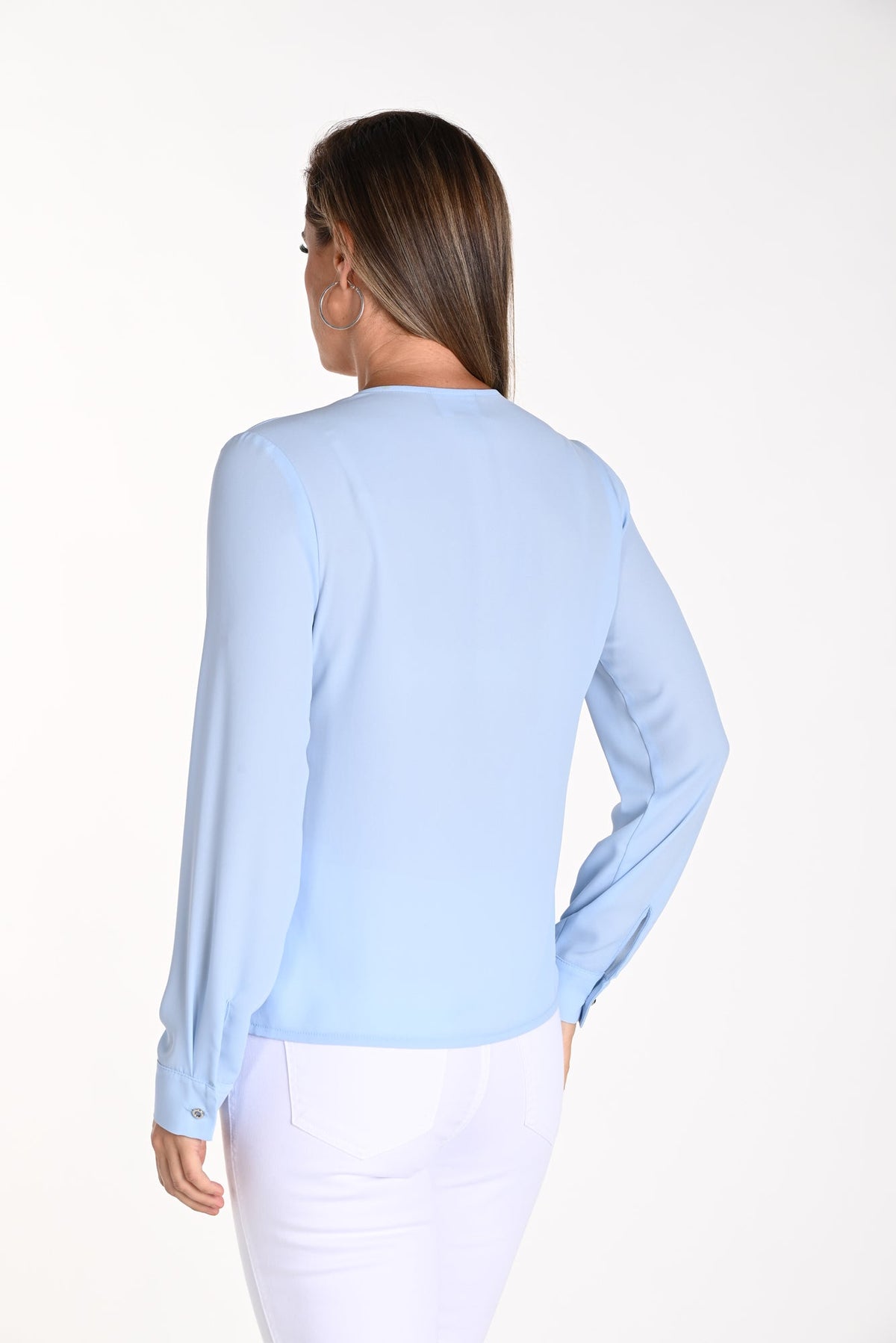 Blouse pour femme par Frank Lyman | 241254 Poudre bleue | Boutique Vvög, vêtements mode pour homme et femme