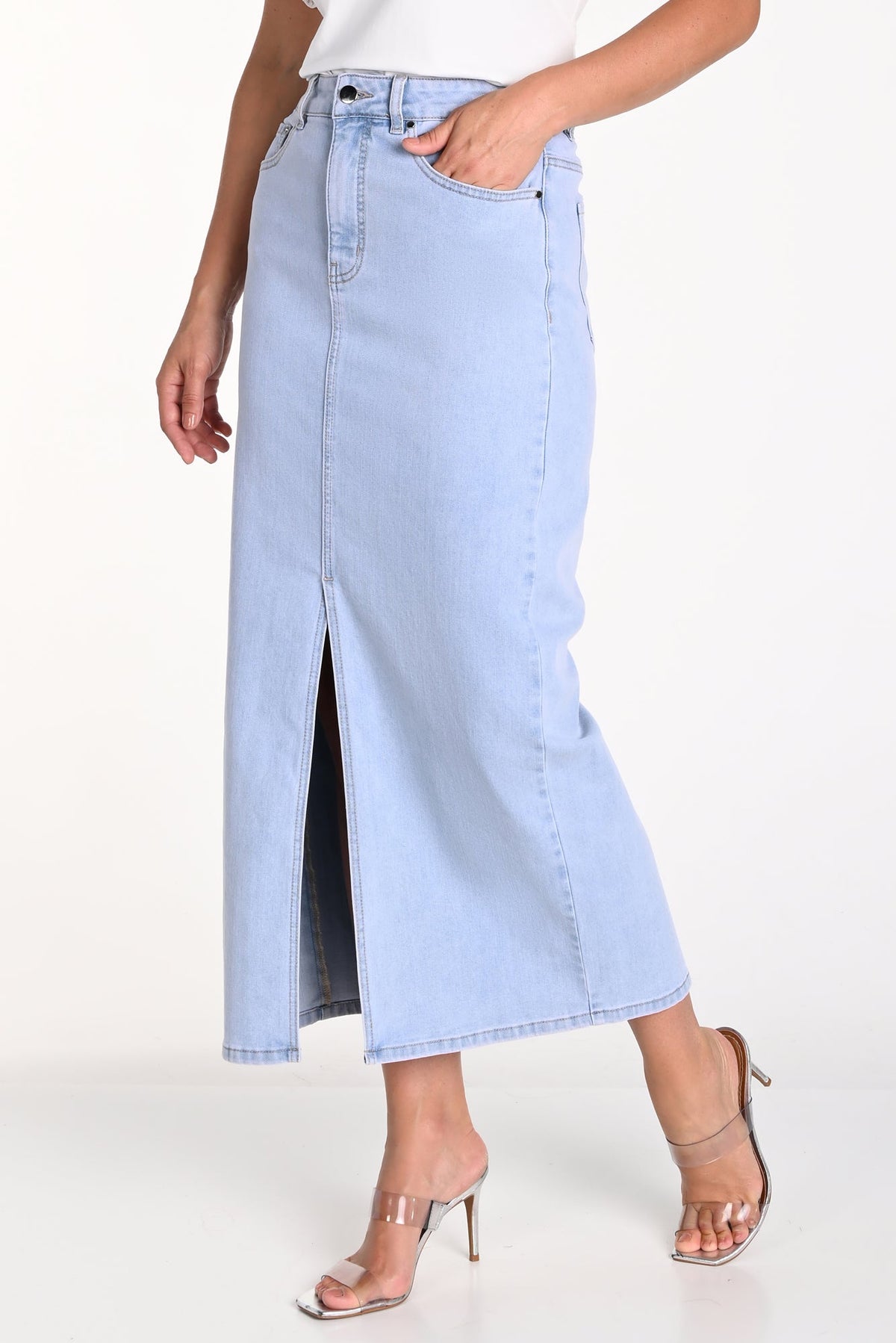 Jupe pour femme par Frank Lyman | 241341U Bleu clair | Boutique Vvög, vêtements mode pour homme et femme