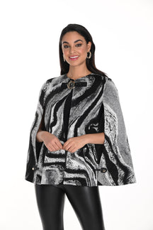 Cape pour femme par Frank Lyman | 243297 BLACK/GREY | Boutique Vvög, vêtements mode pour homme et femme