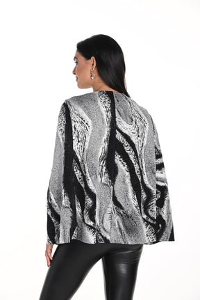 Cape pour femme par Frank Lyman | 243297 BLACK/GREY | Boutique Vvög, vêtements mode pour homme et femme