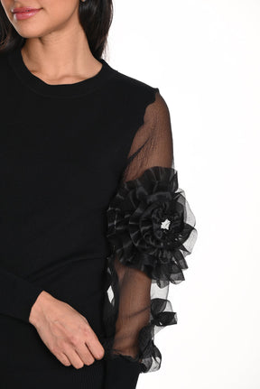 Chandail manches longues pour femme par Frank Lyman | 243405U BLACK | Boutique Vvög, vêtements mode pour homme et femme