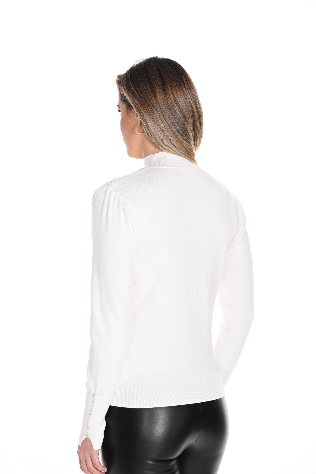 Chandail manches longues pour femme par Frank Lyman | 243422U OFF WHITE | Boutique Vvög, vêtements mode pour homme et femme