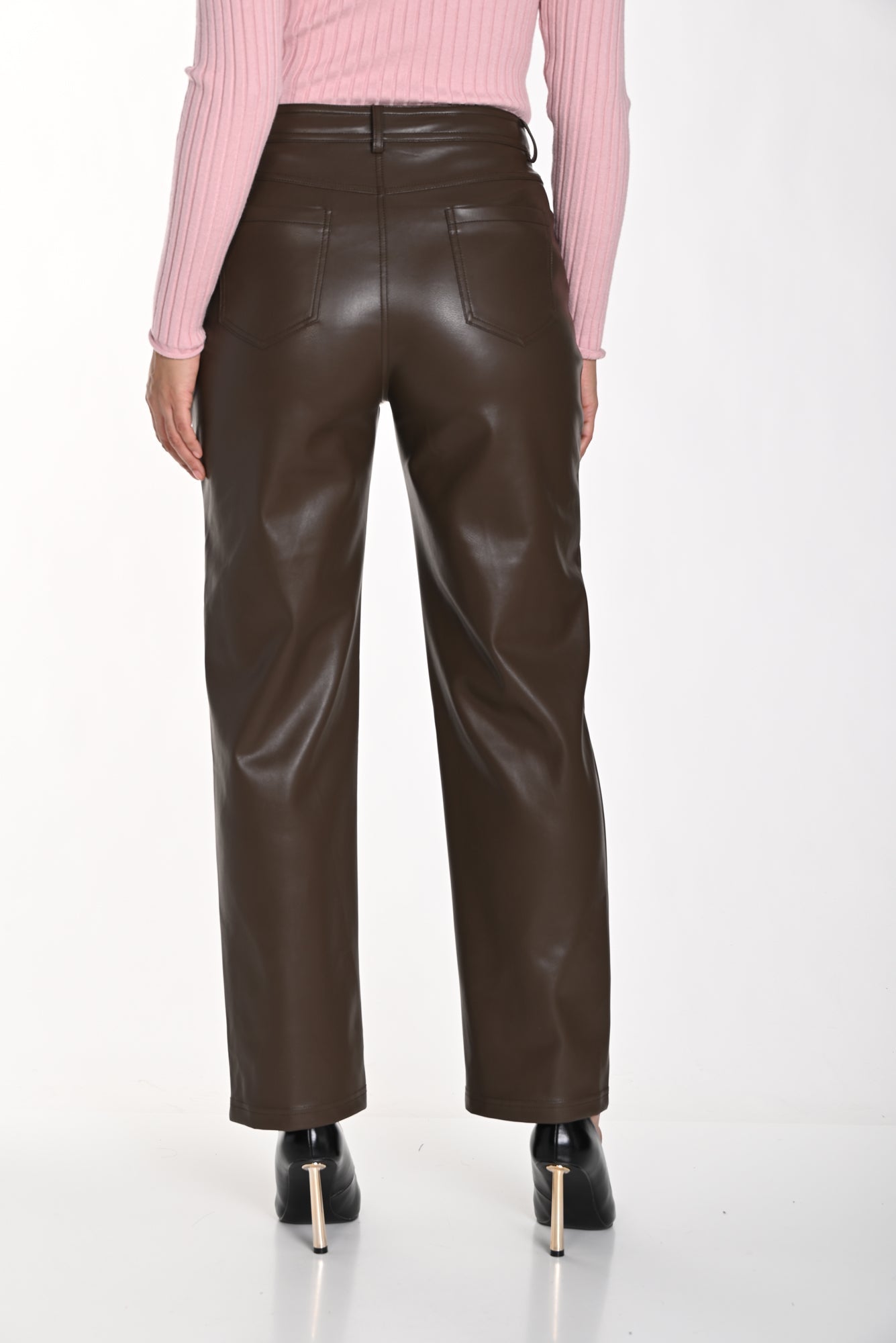 Pantalon en polyuréthane pour femme par Frank Lyman | 243428U BROWN | Boutique Vvög, vêtements mode pour homme et femme