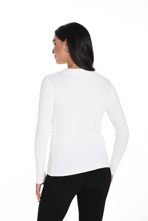 Chandail manches longues pour femme par Frank Lyman | 243463U WHITE | Boutique Vvög, vêtements mode pour homme et femme