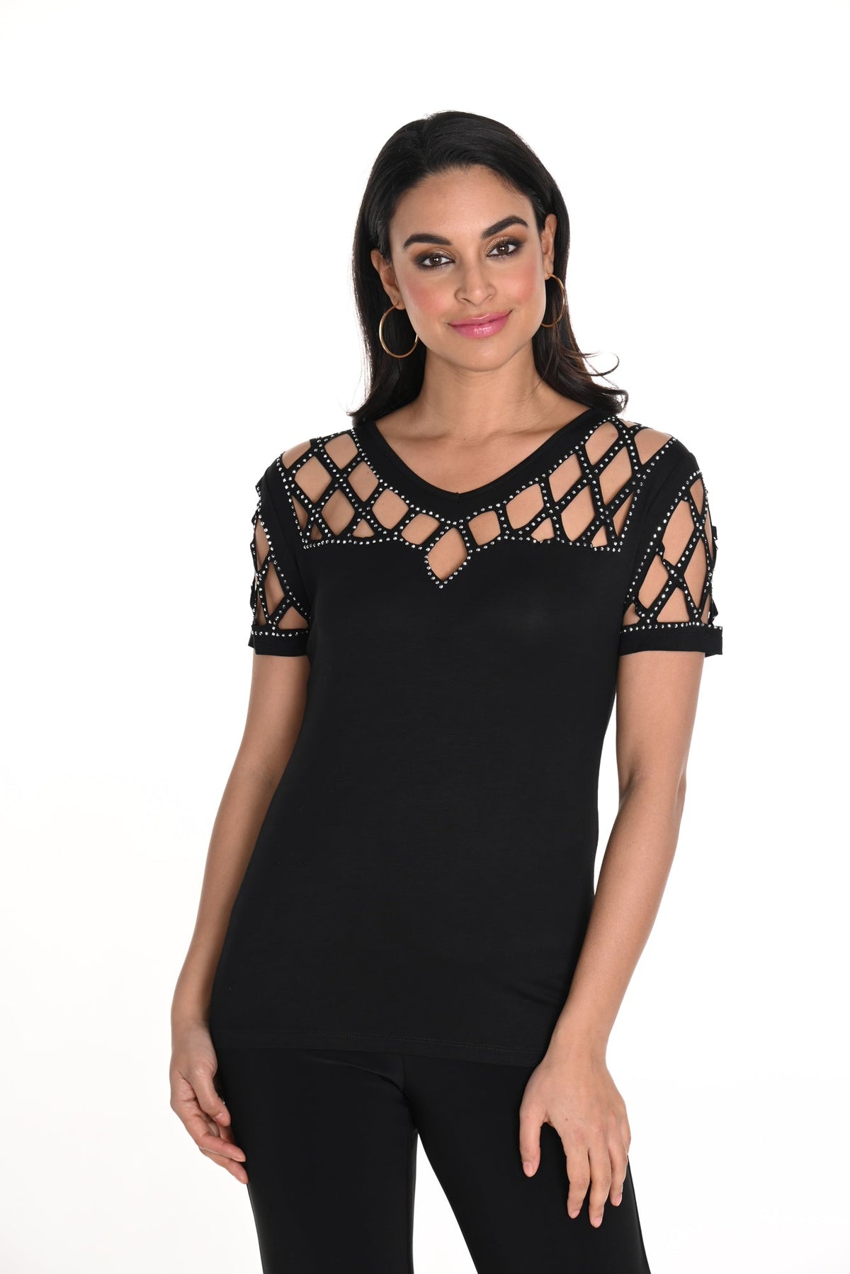 T-Shirt pour femme par Frank Lyman | 243465U Noir | Boutique Vvög, vêtements mode pour homme et femme