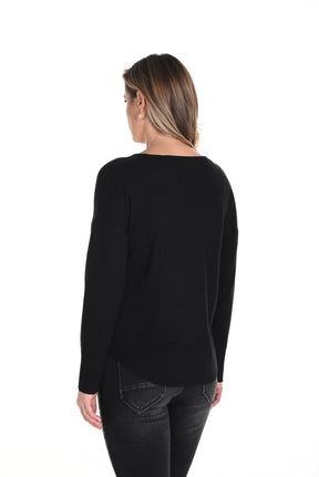 Chandail manches longues pour femme par Frank Lyman | 243491U Noir | Boutique Vvög, vêtements mode pour homme et femme