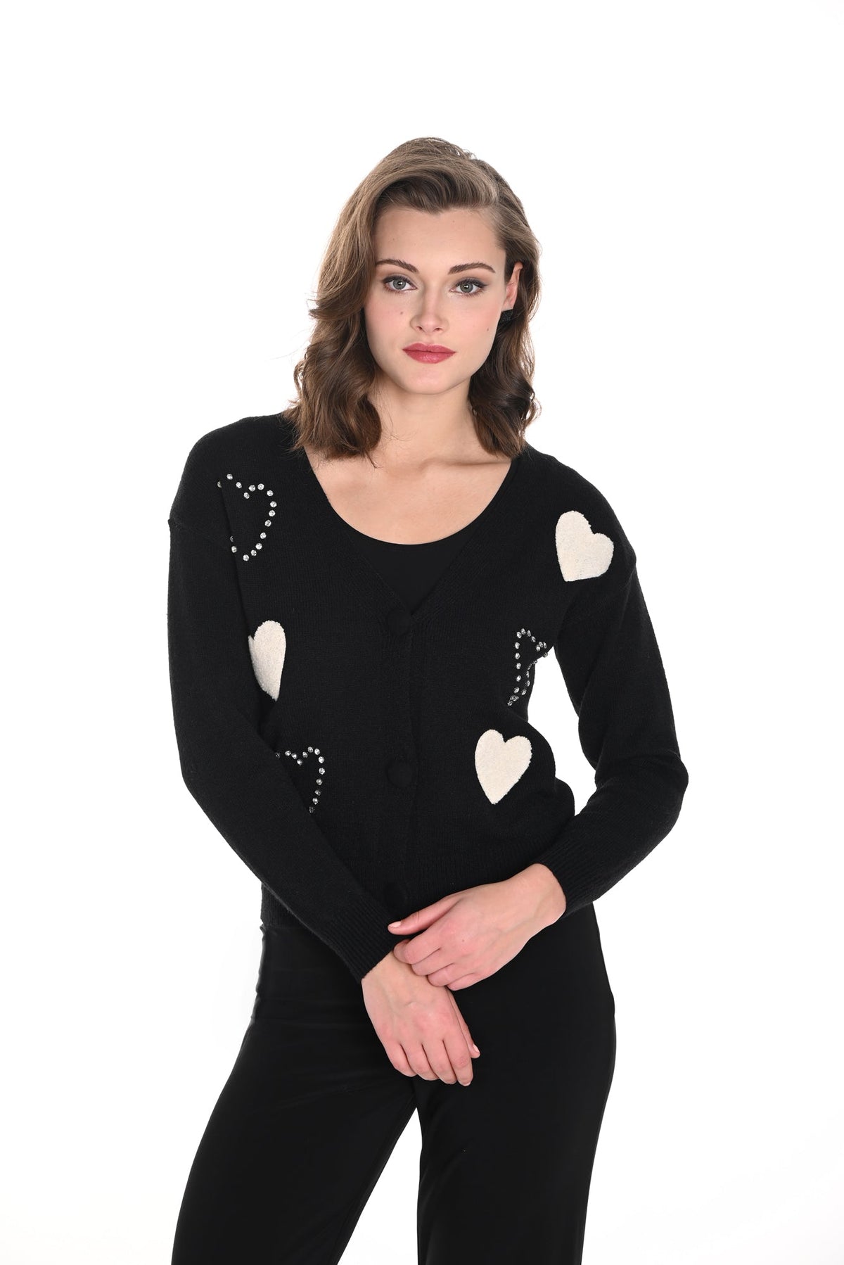 Cardigan pour femme par Frank Lyman | 244624U Noir | Boutique Vvög, vêtements mode pour homme et femme