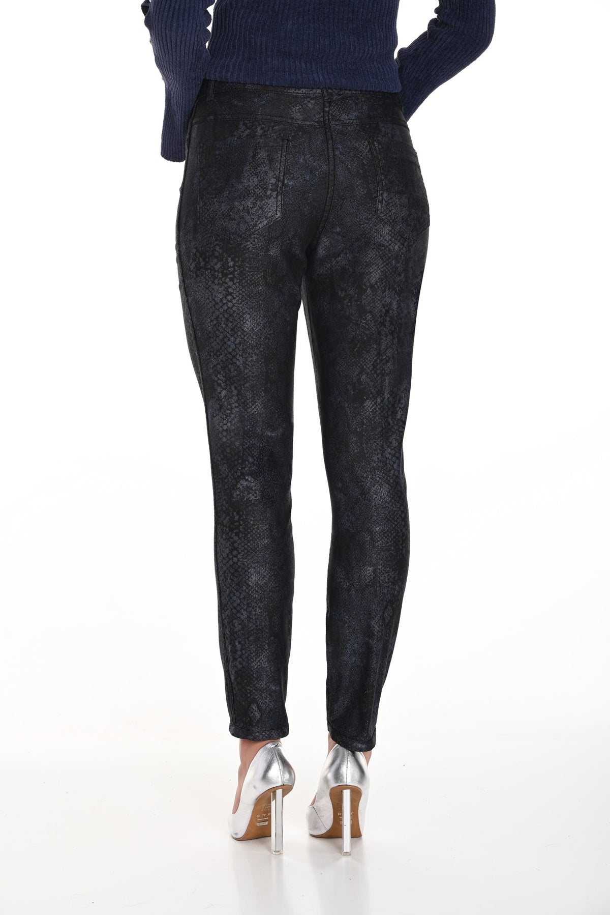 Pantalon pour femme par Frank Lyman | 244629U Bleu/Noir | Boutique Vvög, vêtements mode pour homme et femme