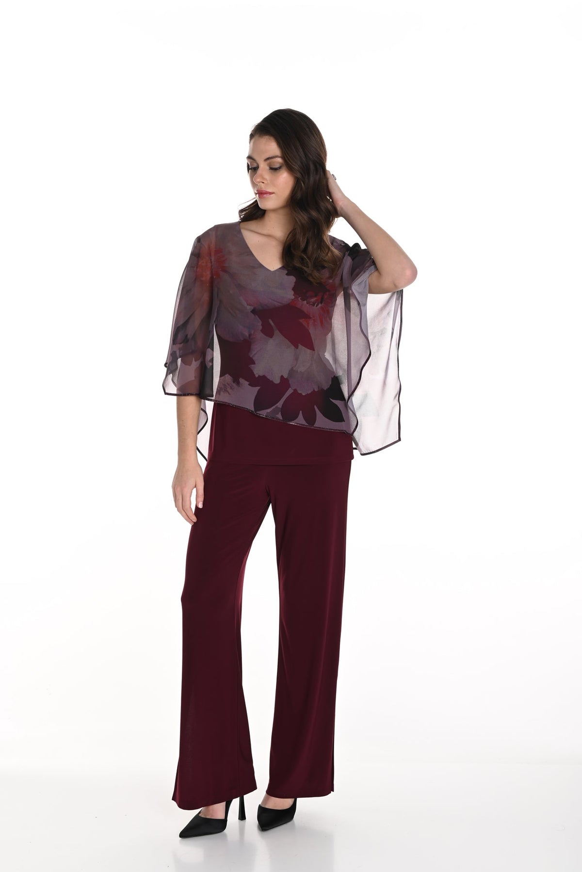 Pantalon pour femme par Frank Lyman | 249027 RED/WINE | Boutique Vvög, vêtements mode pour homme et femme