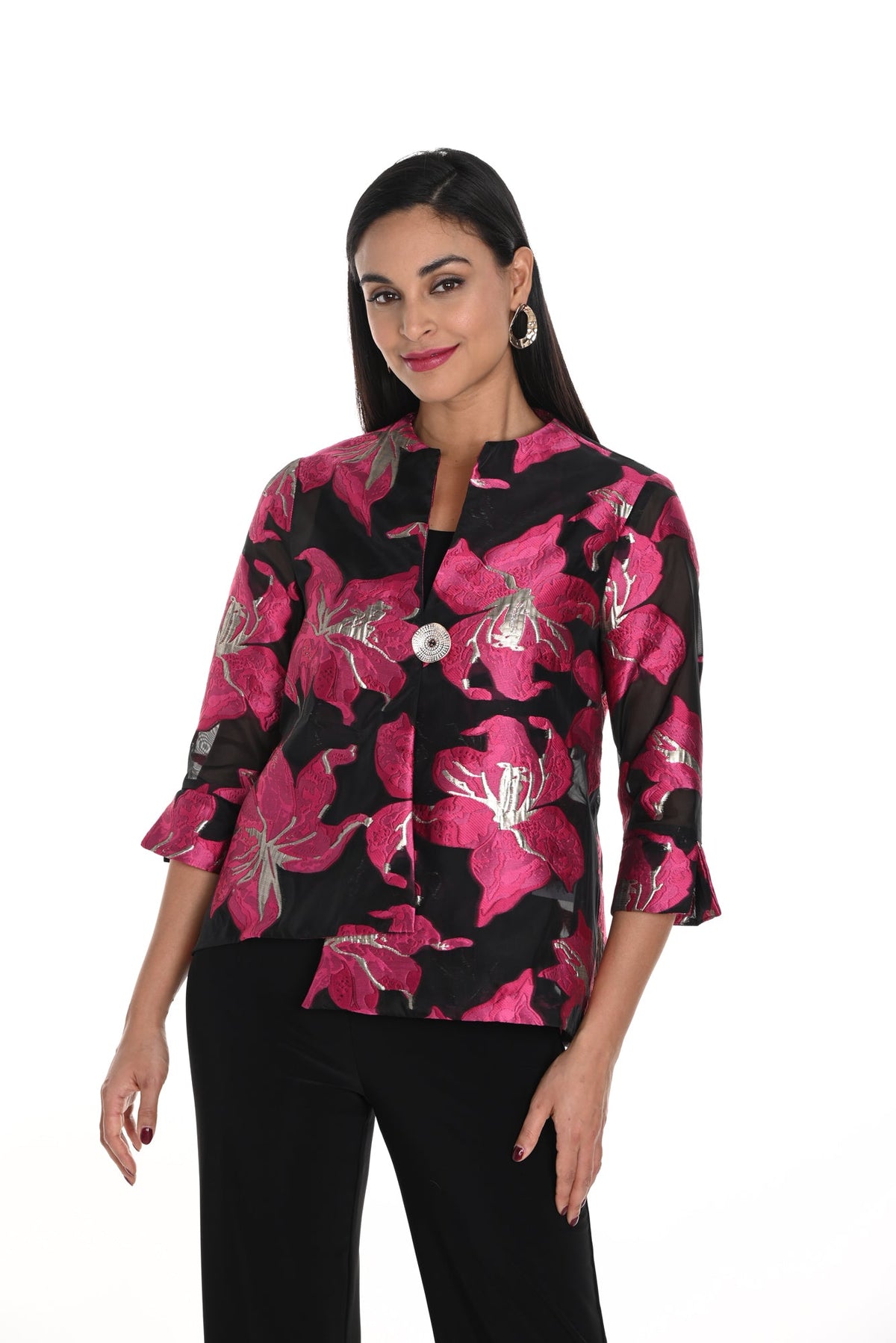 Veste pour femme par Frank Lyman | 249247 BLACK/FUCHSIA | Boutique Vvög, vêtements mode pour homme et femme