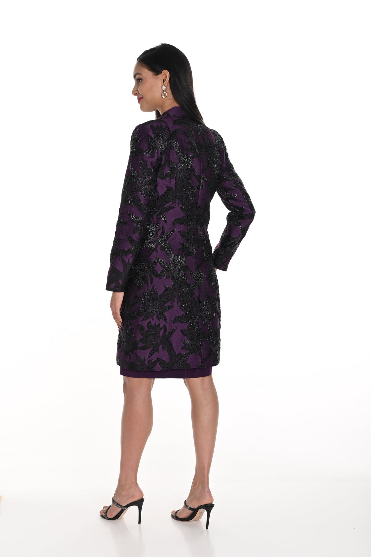 Veste longue pour femme par Frank Lyman | 249423U PURPLE/BLACK | Boutique Vvög, vêtements mode pour homme et femme