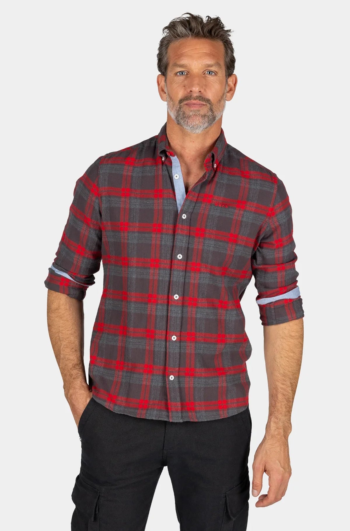 Chemise manches longues pour homme par NZA | 24HN519 Boue | Boutique Vvög, vêtements mode pour homme et femme