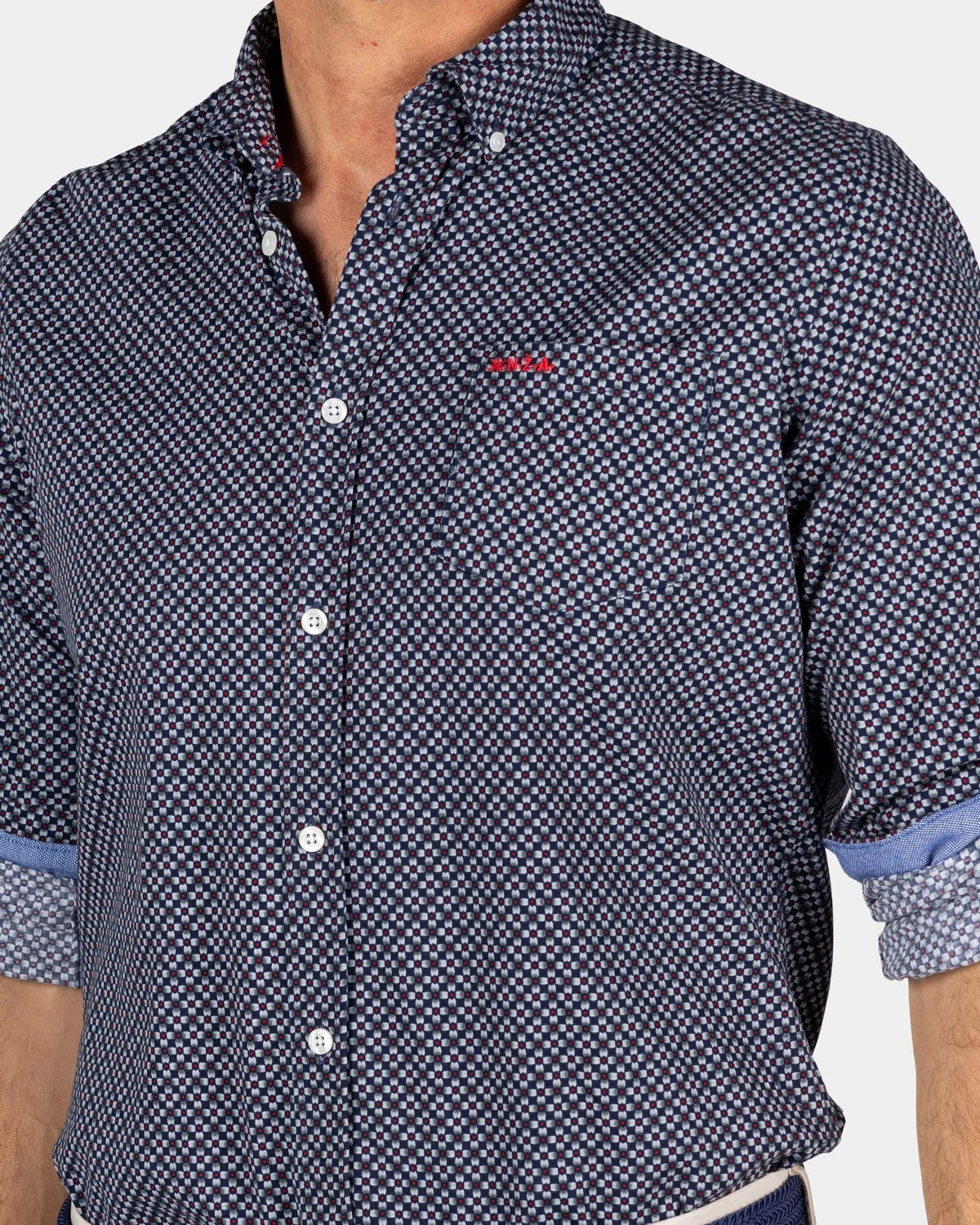 Chemise manches longues pour homme par NZA | 24HN550 Marine D'Hiver | Boutique Vvög, vêtements mode pour homme et femme