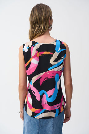 Camisole pour femme par Joseph Ribkoff | 251170 Black/Multi | Boutique Vvög, vêtements mode pour homme et femme