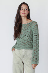 Chandail manches longues pour femme par Dex | 2527016 D Sage | Boutique Vvög, vêtements mode pour homme et femme
