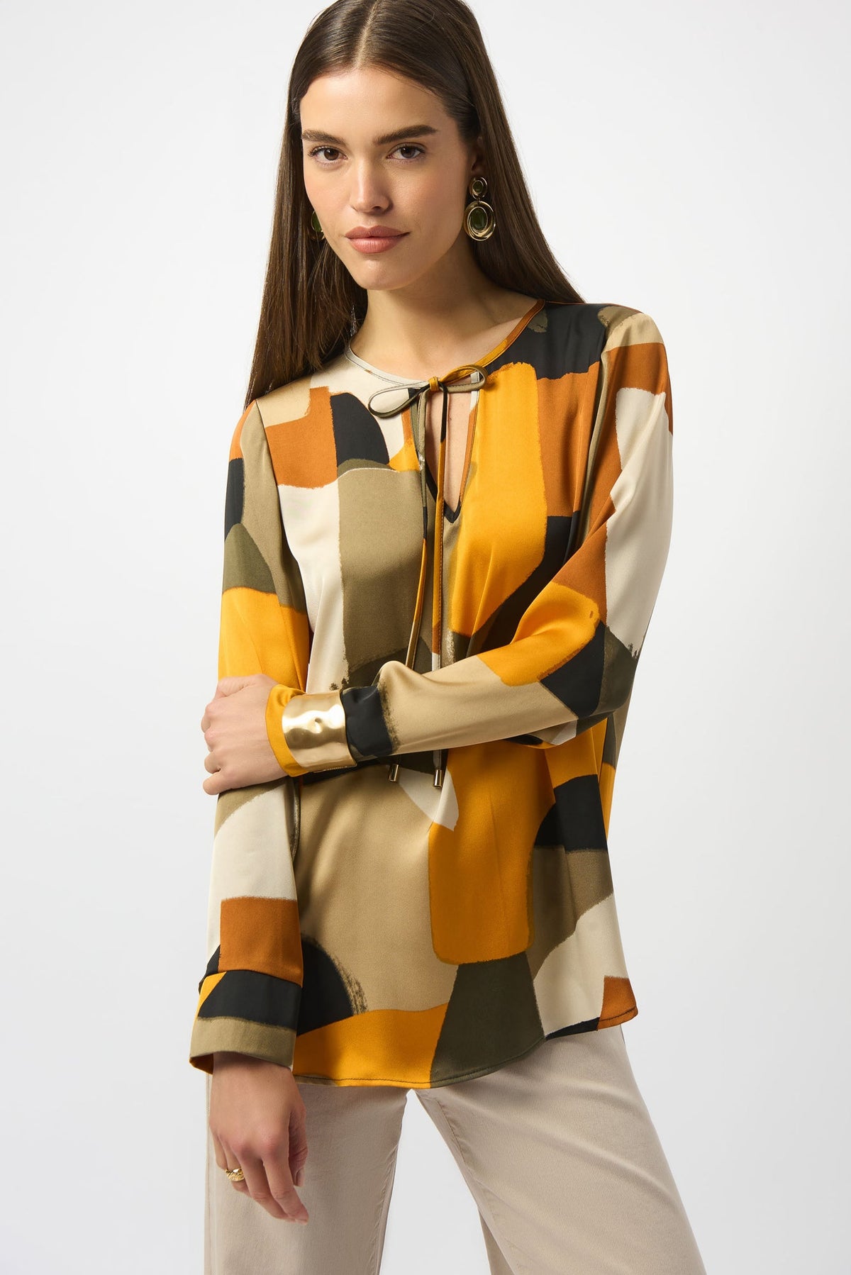 Tunique pour femme par Joseph Ribkoff | 253011 Noir/Multi | Boutique Vvög, vêtements mode pour homme et femme
