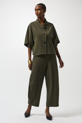 Veste boutonnée pour femme par Joseph Ribkoff | 253015 Avocado | Boutique Vvög, vêtements mode pour homme et femme