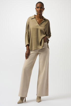 Chandail à col ouvert pour femme par Joseph Ribkoff | 253076 Java | Boutique Vvög, vêtements mode pour homme et femme