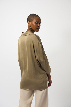 Chandail à col ouvert pour femme par Joseph Ribkoff | 253076 Java | Boutique Vvög, vêtements mode pour homme et femme