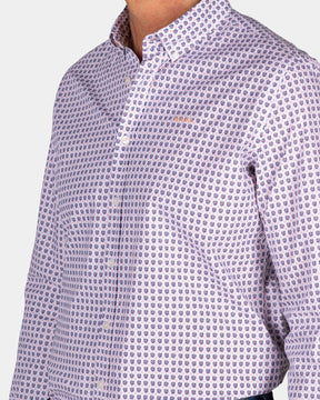 Chemise manches longues pour homme par NZA | 25AN522 Orange Multicolore | Boutique Vvög, vêtements mode pour homme et femme