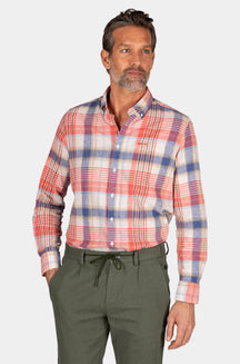 Chemise manches longues pour homme par NZA | 25AN534 Orange Rouge | Boutique Vvög, vêtements mode pour homme et femme