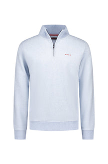 Chandail demi-zip pour homme par NZA | 25GN314 Bleu Glacier Mélange | Boutique Vvög, vêtements mode pour homme et femme