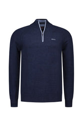 Chandail demi-zip pour homme par NZA | 25GN430 Marine Océan | Boutique Vvög, vêtements mode pour homme et femme