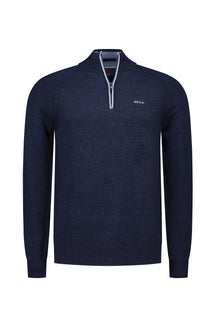 Chandail demi-zip pour homme par NZA | 25GN430 Marine Océan | Boutique Vvög, vêtements mode pour homme et femme