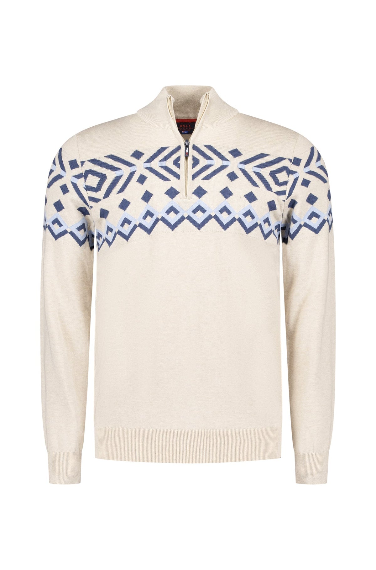 Chandail col boutonné pour homme par NZA | 25GN481 Mélange de Griffes Clair | Boutique Vvög, vêtements mode pour homme et femme