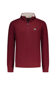 Chandail demi-zip pour homme par NZA | 25HN301 Rouge Cerise | Boutique Vvög, vêtements mode pour homme et femme