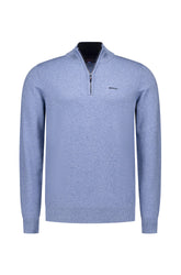 Chandail demi-zip pour homme par NZA | 25HN414 Bleu Clair Mélange | Boutique Vvög, vêtements mode pour homme et femme