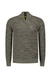 Chandail demi-zip pour homme par NZA | 25HN472 Vert Bouteille | Boutique Vvög, vêtements mode pour homme et femme