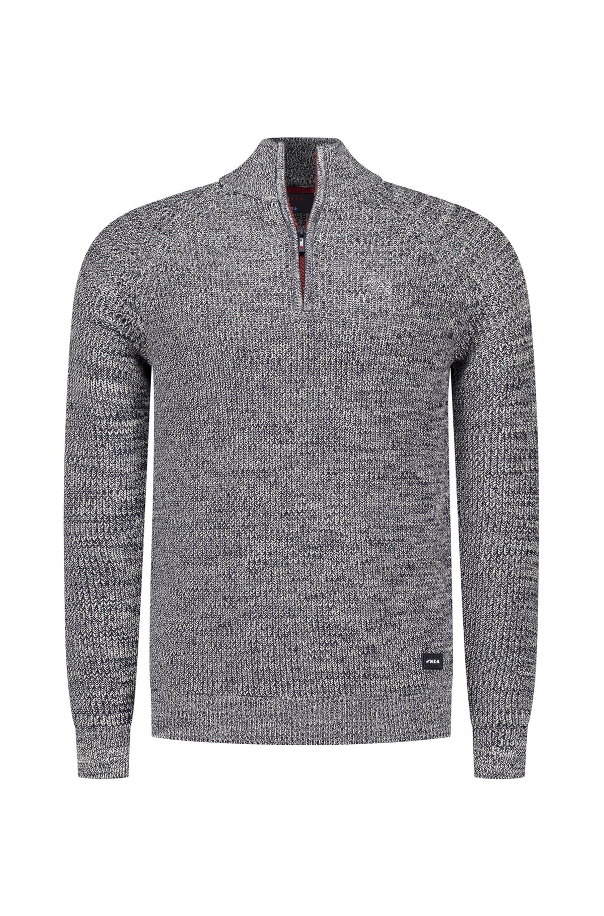 Chandail demi-zip pour homme par NZA | 25HN472 Marine Icône Mélange | Boutique Vvög, vêtements mode pour homme et femme