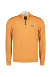 Chandail demi-zip pour homme par NZA | 25KN301 Orange Automne | Boutique Vvög, vêtements mode pour homme et femme