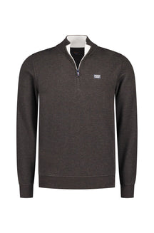 Chandail demi-zip pour homme par NZA | 25KN301 Noisette | Boutique Vvög, vêtements mode pour homme et femme