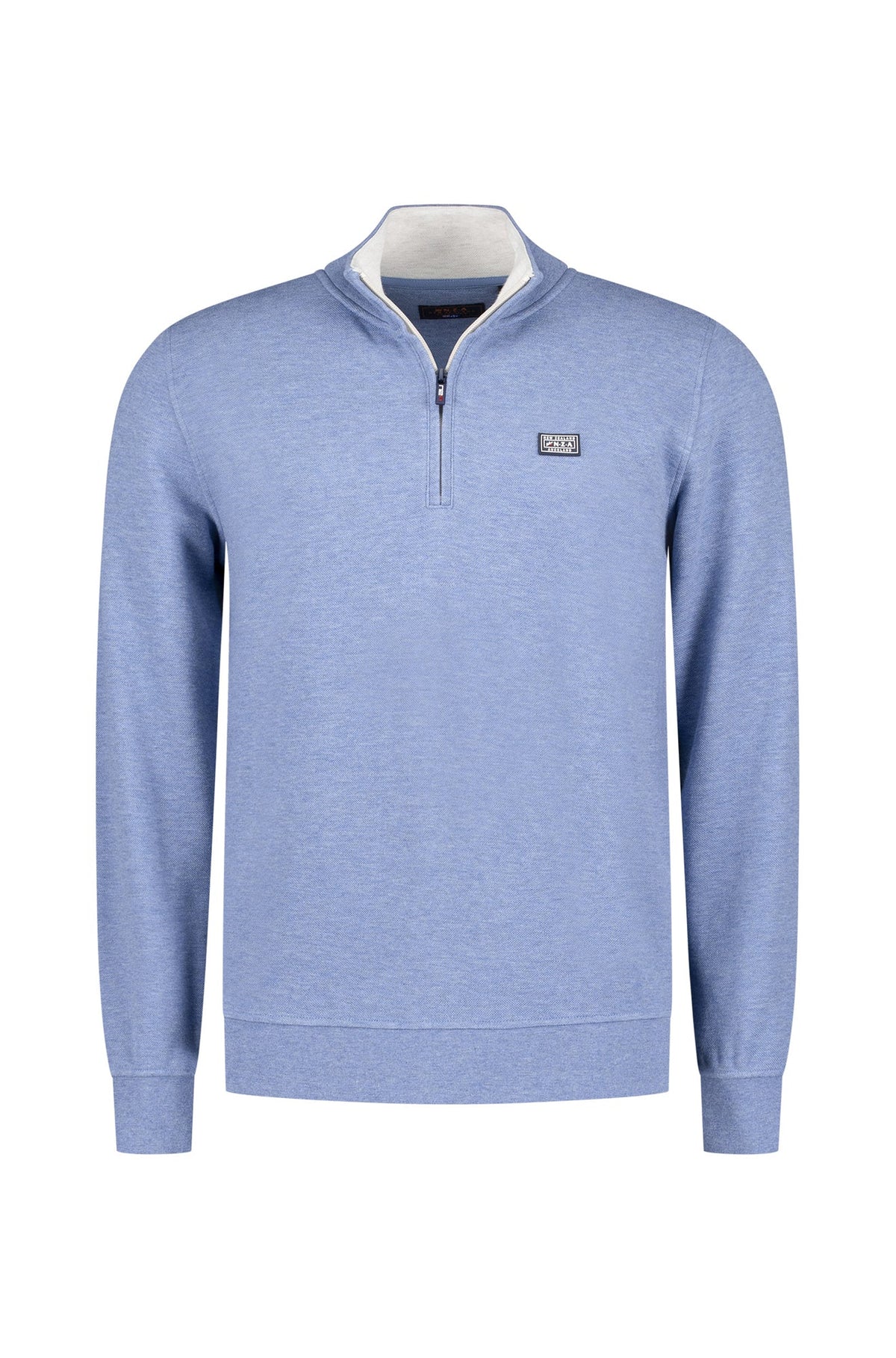 Chandail demi-zip pour homme par NZA | 25KN301 Bleu Rivière | Boutique Vvög, vêtements mode pour homme et femme