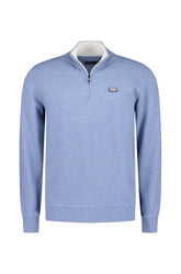 Chandail demi-zip pour homme par NZA | 25KN301 Bleu Rivière | Boutique Vvög, vêtements mode pour homme et femme