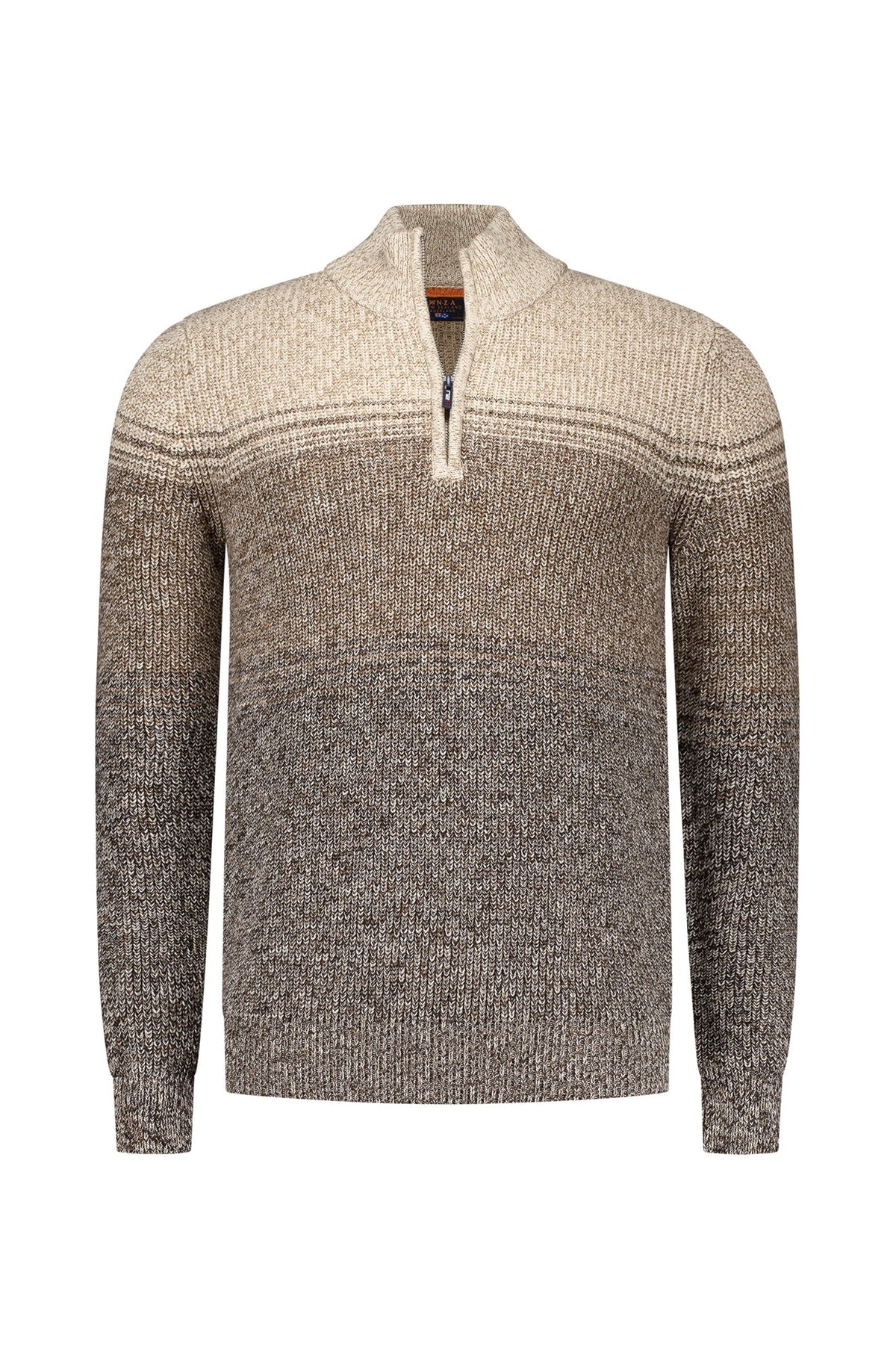 Chandail demi-zip pour homme par NZA | 25KN496 Mélange Écume de mer | Boutique Vvög, vêtements mode pour homme et femme