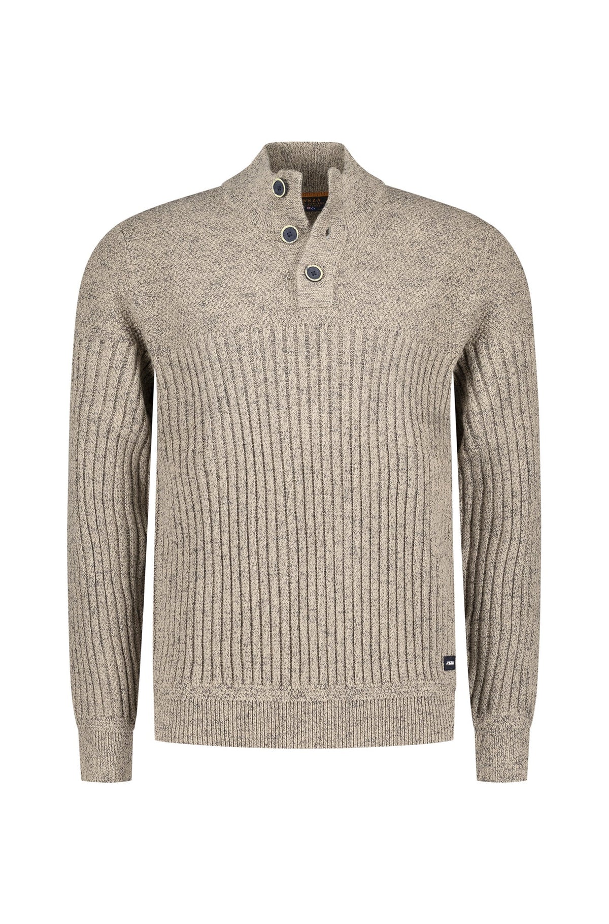 Tricot col boutonné pour homme par NZA | 25KN499 Beige chaud | Boutique Vvög, vêtements mode pour homme et femme