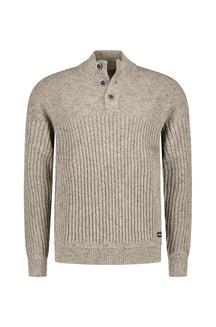 Tricot col boutonné pour homme par NZA | 25KN499 Beige chaud | Boutique Vvög, vêtements mode pour homme et femme